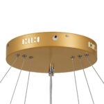 kelvo® NEMESIS KLV-101-0222 Κρεμαστό Φωτιστικό Οροφής LED 120W 12000lm 180° AC 220-240V IP20 Ρυθμιζόμενο Λευκό CCT με Χειριστήριο από 2700K έως 6000K Dimmable – Lumileds SMD Chip – Χρυσό Πλατίνα – Μ80 x Π80 x Υ80cm – 3 Χρόνια Εγγύηση
