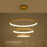 kelvo® NEMESIS KLV-101-0222-V2 Κρεμαστό Φωτιστικό Οροφής LED 120W 12000lm 180° AC 220-240V IP20 Ρυθμιζόμενο Λευκό CCT με Χειριστήριο από 2700K έως 6000K Dimmable – Lumileds SMD Chip – Χρυσό Πλατίνα – Μ80 x Π80 x Υ80cm – 3 Χρόνια Εγγύηση