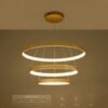 kelvo® NEMESIS KLV-101-0222 Κρεμαστό Φωτιστικό Οροφής LED 120W 12000lm 180° AC 220-240V IP20 Ρυθμιζόμενο Λευκό CCT με Χειριστήριο από 2700K έως 6000K Dimmable – Lumileds SMD Chip – Χρυσό Πλατίνα – Μ80 x Π80 x Υ80cm – 3 Χρόνια Εγγύηση