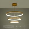 kelvo® NEMESIS KLV-101-0222-V2 Κρεμαστό Φωτιστικό Οροφής LED 120W 12000lm 180° AC 220-240V IP20 Ρυθμιζόμενο Λευκό CCT με Χειριστήριο από 2700K έως 6000K Dimmable – Lumileds SMD Chip – Χρυσό Πλατίνα – Μ80 x Π80 x Υ80cm – 3 Χρόνια Εγγύηση