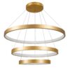 kelvo® NEMESIS KLV-101-0222-V2 Κρεμαστό Φωτιστικό Οροφής LED 120W 12000lm 180° AC 220-240V IP20 Ρυθμιζόμενο Λευκό CCT με Χειριστήριο από 2700K έως 6000K Dimmable – Lumileds SMD Chip – Χρυσό Πλατίνα – Μ80 x Π80 x Υ80cm – 3 Χρόνια Εγγύηση