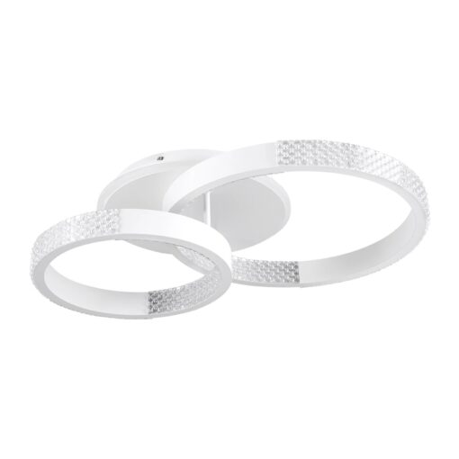 kelvo® DIAMOND KLV-101-0224 Φωτιστικό Οροφής LED 67W 6700lm 360° AC 220-240V IP20 Ρυθμιζόμενο Λευκό CCT με Χειριστήριο από 2700K έως 6000K Dimmable – Lumileds SMD Chip – Λευκό Ματ – Μ60 x Π40 x Υ14cm – 3 Χρόνια Εγγύηση