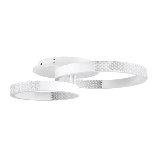 kelvo® DIAMOND KLV-101-0224 Φωτιστικό Οροφής LED 67W 6700lm 360° AC 220-240V IP20 Ρυθμιζόμενο Λευκό CCT με Χειριστήριο από 2700K έως 6000K Dimmable – Lumileds SMD Chip – Λευκό Ματ – Μ60 x Π40 x Υ14cm – 3 Χρόνια Εγγύηση