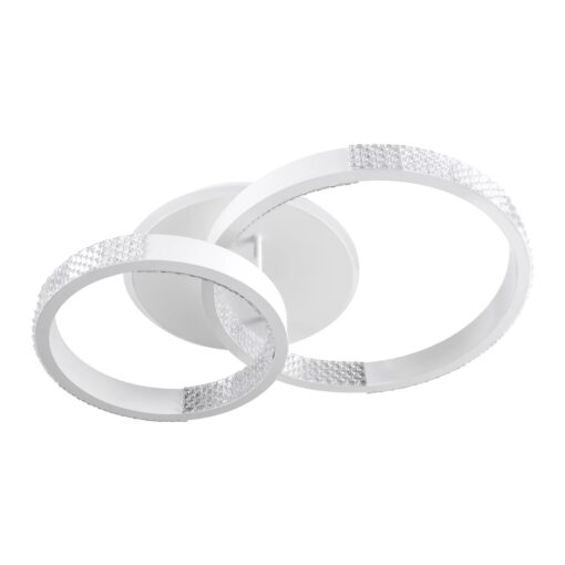 kelvo® DIAMOND KLV-101-0224 Φωτιστικό Οροφής LED 67W 6700lm 360° AC 220-240V IP20 Ρυθμιζόμενο Λευκό CCT με Χειριστήριο από 2700K έως 6000K Dimmable – Lumileds SMD Chip – Λευκό Ματ – Μ60 x Π40 x Υ14cm – 3 Χρόνια Εγγύηση