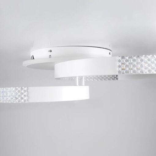 kelvo® DIAMOND KLV-101-0224 Φωτιστικό Οροφής LED 67W 6700lm 360° AC 220-240V IP20 Ρυθμιζόμενο Λευκό CCT με Χειριστήριο από 2700K έως 6000K Dimmable – Lumileds SMD Chip – Λευκό Ματ – Μ60 x Π40 x Υ14cm – 3 Χρόνια Εγγύηση