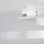 kelvo® DIAMOND KLV-101-0224 Φωτιστικό Οροφής LED 67W 6700lm 360° AC 220-240V IP20 Ρυθμιζόμενο Λευκό CCT με Χειριστήριο από 2700K έως 6000K Dimmable – Lumileds SMD Chip – Λευκό Ματ – Μ60 x Π40 x Υ14cm – 3 Χρόνια Εγγύηση