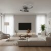 kelvo® DIAMOND KLV-101-0226 Φωτιστικό Οροφής LED 100W 10000lm 360° AC 220-240V IP20 Ρυθμιζόμενο Λευκό CCT με Χειριστήριο από 2700K έως 6000K Dimmable – Lumileds SMD Chip – Μαύρο Ματ – Μ80 x Π50 x Υ20cm – 3 Χρόνια Εγγύηση