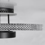 kelvo® DIAMOND KLV-101-0226 Φωτιστικό Οροφής LED 100W 10000lm 360° AC 220-240V IP20 Ρυθμιζόμενο Λευκό CCT με Χειριστήριο από 2700K έως 6000K Dimmable – Lumileds SMD Chip – Μαύρο Ματ – Μ80 x Π50 x Υ20cm – 3 Χρόνια Εγγύηση