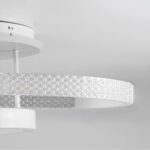 kelvo® DIAMOND KLV-101-0227 Φωτιστικό Οροφής LED 100W 10000lm 360° AC 220-240V IP20 Ρυθμιζόμενο Λευκό CCT με Χειριστήριο από 2700K έως 6000K Dimmable – Lumileds SMD Chip – Λευκό Ματ – Μ80 x Π50 x Υ20cm – 3 Χρόνια Εγγύηση