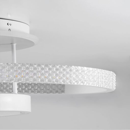 kelvo® DIAMOND KLV-101-0227 Φωτιστικό Οροφής LED 100W 10000lm 360° AC 220-240V IP20 Ρυθμιζόμενο Λευκό CCT με Χειριστήριο από 2700K έως 6000K Dimmable – Lumileds SMD Chip – Λευκό Ματ – Μ80 x Π50 x Υ20cm – 3 Χρόνια Εγγύηση