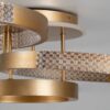 kelvo® DIAMOND KLV-101-0228 Φωτιστικό Οροφής LED 100W 10000lm 360° AC 220-240V IP20 Ρυθμιζόμενο Λευκό CCT με Χειριστήριο από 2700K έως 6000K Dimmable – Lumileds SMD Chip – Χρυσό Πλατίνα – Μ80 x Π50 x Υ20cm – 3 Χρόνια Εγγύηση