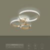 kelvo® DIAMOND KLV-101-0228 Φωτιστικό Οροφής LED 100W 10000lm 360° AC 220-240V IP20 Ρυθμιζόμενο Λευκό CCT με Χειριστήριο από 2700K έως 6000K Dimmable – Lumileds SMD Chip – Χρυσό Πλατίνα – Μ80 x Π50 x Υ20cm – 3 Χρόνια Εγγύηση