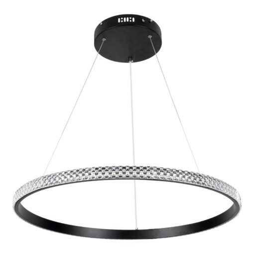kelvo® DIAMOND KLV-101-0229 Κρεμαστό Φωτιστικό Οροφής LED 45W 4500lm 180° AC 220-240V IP20 Ρυθμιζόμενο Λευκό CCT με Χειριστήριο από 2700K έως 6000K Dimmable – Lumileds SMD Chip – Μαύρο Ματ – Μ60 x Π60 x Υ3cm – 3 Χρόνια Εγγύηση