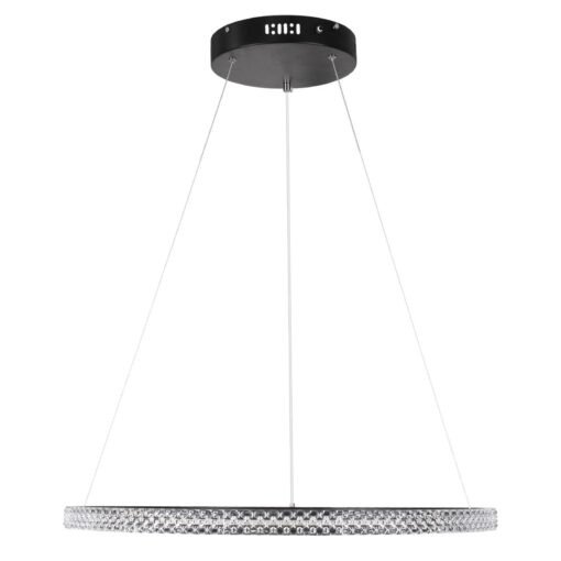 kelvo® DIAMOND KLV-101-0229 Κρεμαστό Φωτιστικό Οροφής LED 45W 4500lm 180° AC 220-240V IP20 Ρυθμιζόμενο Λευκό CCT με Χειριστήριο από 2700K έως 6000K Dimmable – Lumileds SMD Chip – Μαύρο Ματ – Μ60 x Π60 x Υ3cm – 3 Χρόνια Εγγύηση