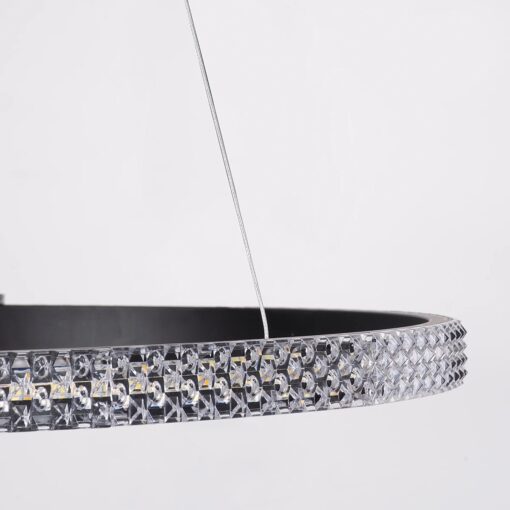 kelvo® DIAMOND KLV-101-0229 Κρεμαστό Φωτιστικό Οροφής LED 45W 4500lm 180° AC 220-240V IP20 Ρυθμιζόμενο Λευκό CCT με Χειριστήριο από 2700K έως 6000K Dimmable – Lumileds SMD Chip – Μαύρο Ματ – Μ60 x Π60 x Υ3cm – 3 Χρόνια Εγγύηση