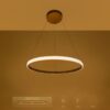 kelvo® DIAMOND KLV-101-0230 Κρεμαστό Φωτιστικό Οροφής LED 45W 4500lm 180° AC 220-240V IP20 Ρυθμιζόμενο Λευκό CCT με Χειριστήριο από 2700K έως 6000K Dimmable – Lumileds SMD Chip – Χρυσό Πλατίνα – Μ60 x Π60 x Υ3cm – 3 Χρόνια Εγγύηση