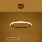 kelvo® DIAMOND KLV-101-0230 Κρεμαστό Φωτιστικό Οροφής LED 45W 4500lm 180° AC 220-240V IP20 Ρυθμιζόμενο Λευκό CCT με Χειριστήριο από 2700K έως 6000K Dimmable – Lumileds SMD Chip – Χρυσό Πλατίνα – Μ60 x Π60 x Υ3cm – 3 Χρόνια Εγγύηση