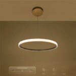 kelvo® DIAMOND KLV-101-0230 Κρεμαστό Φωτιστικό Οροφής LED 45W 4500lm 180° AC 220-240V IP20 Ρυθμιζόμενο Λευκό CCT με Χειριστήριο από 2700K έως 6000K Dimmable – Lumileds SMD Chip – Χρυσό Πλατίνα – Μ60 x Π60 x Υ3cm – 3 Χρόνια Εγγύηση