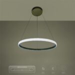 kelvo® DIAMOND KLV-101-0230 Κρεμαστό Φωτιστικό Οροφής LED 45W 4500lm 180° AC 220-240V IP20 Ρυθμιζόμενο Λευκό CCT με Χειριστήριο από 2700K έως 6000K Dimmable – Lumileds SMD Chip – Χρυσό Πλατίνα – Μ60 x Π60 x Υ3cm – 3 Χρόνια Εγγύηση