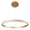 kelvo® DIAMOND KLV-101-0230 Κρεμαστό Φωτιστικό Οροφής LED 45W 4500lm 180° AC 220-240V IP20 Ρυθμιζόμενο Λευκό CCT με Χειριστήριο από 2700K έως 6000K Dimmable – Lumileds SMD Chip – Χρυσό Πλατίνα – Μ60 x Π60 x Υ3cm – 3 Χρόνια Εγγύηση