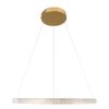 kelvo® DIAMOND KLV-101-0230 Κρεμαστό Φωτιστικό Οροφής LED 45W 4500lm 180° AC 220-240V IP20 Ρυθμιζόμενο Λευκό CCT με Χειριστήριο από 2700K έως 6000K Dimmable – Lumileds SMD Chip – Χρυσό Πλατίνα – Μ60 x Π60 x Υ3cm – 3 Χρόνια Εγγύηση