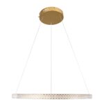 kelvo® DIAMOND KLV-101-0230 Κρεμαστό Φωτιστικό Οροφής LED 45W 4500lm 180° AC 220-240V IP20 Ρυθμιζόμενο Λευκό CCT με Χειριστήριο από 2700K έως 6000K Dimmable – Lumileds SMD Chip – Χρυσό Πλατίνα – Μ60 x Π60 x Υ3cm – 3 Χρόνια Εγγύηση