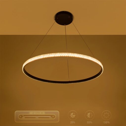 kelvo® DIAMOND KLV-101-0231 Κρεμαστό Φωτιστικό Οροφής LED 67W 6700lm 180° AC 220-240V IP20 Ρυθμιζόμενο Λευκό CCT με Χειριστήριο από 2700K έως 6000K Dimmable – Lumileds SMD Chip – Μαύρο Ματ – Μ80 x Π80 x Υ3cm – 3 Χρόνια Εγγύηση