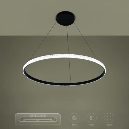 kelvo® DIAMOND KLV-101-0231 Κρεμαστό Φωτιστικό Οροφής LED 67W 6700lm 180° AC 220-240V IP20 Ρυθμιζόμενο Λευκό CCT με Χειριστήριο από 2700K έως 6000K Dimmable – Lumileds SMD Chip – Μαύρο Ματ – Μ80 x Π80 x Υ3cm – 3 Χρόνια Εγγύηση