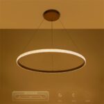 kelvo® DIAMOND KLV-101-0232 Κρεμαστό Φωτιστικό Οροφής LED 67W 6700lm 180° AC 220-240V IP20 Ρυθμιζόμενο Λευκό CCT με Χειριστήριο από 2700K έως 6000K Dimmable – Lumileds SMD Chip – Χρυσό Πλατίνα – Μ80 x Π80 x Υ3cm – 3 Χρόνια Εγγύηση