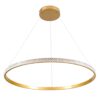 kelvo® DIAMOND KLV-101-0232 Κρεμαστό Φωτιστικό Οροφής LED 67W 6700lm 180° AC 220-240V IP20 Ρυθμιζόμενο Λευκό CCT με Χειριστήριο από 2700K έως 6000K Dimmable – Lumileds SMD Chip – Χρυσό Πλατίνα – Μ80 x Π80 x Υ3cm – 3 Χρόνια Εγγύηση