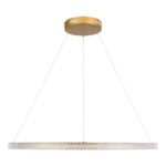 kelvo® DIAMOND KLV-101-0232 Κρεμαστό Φωτιστικό Οροφής LED 67W 6700lm 180° AC 220-240V IP20 Ρυθμιζόμενο Λευκό CCT με Χειριστήριο από 2700K έως 6000K Dimmable – Lumileds SMD Chip – Χρυσό Πλατίνα – Μ80 x Π80 x Υ3cm – 3 Χρόνια Εγγύηση