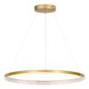 kelvo® DIAMOND KLV-101-0232 Κρεμαστό Φωτιστικό Οροφής LED 67W 6700lm 180° AC 220-240V IP20 Ρυθμιζόμενο Λευκό CCT με Χειριστήριο από 2700K έως 6000K Dimmable – Lumileds SMD Chip – Χρυσό Πλατίνα – Μ80 x Π80 x Υ3cm – 3 Χρόνια Εγγύηση