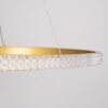 kelvo® DIAMOND KLV-101-0232 Κρεμαστό Φωτιστικό Οροφής LED 67W 6700lm 180° AC 220-240V IP20 Ρυθμιζόμενο Λευκό CCT με Χειριστήριο από 2700K έως 6000K Dimmable – Lumileds SMD Chip – Χρυσό Πλατίνα – Μ80 x Π80 x Υ3cm – 3 Χρόνια Εγγύηση