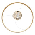 kelvo® DIAMOND KLV-101-0232 Κρεμαστό Φωτιστικό Οροφής LED 67W 6700lm 180° AC 220-240V IP20 Ρυθμιζόμενο Λευκό CCT με Χειριστήριο από 2700K έως 6000K Dimmable – Lumileds SMD Chip – Χρυσό Πλατίνα – Μ80 x Π80 x Υ3cm – 3 Χρόνια Εγγύηση