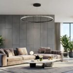 kelvo® DIAMOND KLV-101-0233 Κρεμαστό Φωτιστικό Οροφής LED 75W 7500lm 180° AC 220-240V IP20 Ρυθμιζόμενο Λευκό CCT με Χειριστήριο από 2700K έως 6000K Dimmable – Lumileds SMD Chip – Μαύρο Ματ – Μ100 x Π100 x Υ3cm – 3 Χρόνια Εγγύηση
