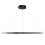 kelvo® DIAMOND KLV-101-0233 Κρεμαστό Φωτιστικό Οροφής LED 75W 7500lm 180° AC 220-240V IP20 Ρυθμιζόμενο Λευκό CCT με Χειριστήριο από 2700K έως 6000K Dimmable – Lumileds SMD Chip – Μαύρο Ματ – Μ100 x Π100 x Υ3cm – 3 Χρόνια Εγγύηση
