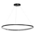 kelvo® DIAMOND KLV-101-0233 Κρεμαστό Φωτιστικό Οροφής LED 75W 7500lm 180° AC 220-240V IP20 Ρυθμιζόμενο Λευκό CCT με Χειριστήριο από 2700K έως 6000K Dimmable – Lumileds SMD Chip – Μαύρο Ματ – Μ100 x Π100 x Υ3cm – 3 Χρόνια Εγγύηση