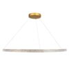 kelvo® DIAMOND KLV-101-0234 Κρεμαστό Φωτιστικό Οροφής LED 75W 7500lm 180° AC 220-240V IP20 Ρυθμιζόμενο Λευκό CCT με Χειριστήριο από 2700K έως 6000K Dimmable – Lumileds SMD Chip – Χρυσό Πλατίνα – Μ100 x Π100 x Υ3cm – 3 Χρόνια Εγγύηση