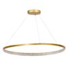 kelvo® DIAMOND KLV-101-0234 Κρεμαστό Φωτιστικό Οροφής LED 75W 7500lm 180° AC 220-240V IP20 Ρυθμιζόμενο Λευκό CCT με Χειριστήριο από 2700K έως 6000K Dimmable – Lumileds SMD Chip – Χρυσό Πλατίνα – Μ100 x Π100 x Υ3cm – 3 Χρόνια Εγγύηση