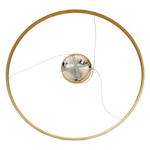 kelvo® DIAMOND KLV-101-0234 Κρεμαστό Φωτιστικό Οροφής LED 75W 7500lm 180° AC 220-240V IP20 Ρυθμιζόμενο Λευκό CCT με Χειριστήριο από 2700K έως 6000K Dimmable – Lumileds SMD Chip – Χρυσό Πλατίνα – Μ100 x Π100 x Υ3cm – 3 Χρόνια Εγγύηση