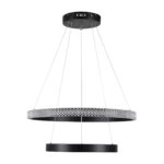 kelvo® DIAMOND KLV-101-0235 Κρεμαστό Φωτιστικό Οροφής LED 75W 7500lm 360° AC 220-240V IP20 Ρυθμιζόμενο Λευκό CCT με Χειριστήριο από 2700K έως 6000K Dimmable – Lumileds SMD Chip – Μαύρο Ματ – Μ60 x Π60 x Υ40cm – 3 Χρόνια Εγγύηση