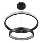 kelvo® DIAMOND KLV-101-0235 Κρεμαστό Φωτιστικό Οροφής LED 75W 7500lm 360° AC 220-240V IP20 Ρυθμιζόμενο Λευκό CCT με Χειριστήριο από 2700K έως 6000K Dimmable – Lumileds SMD Chip – Μαύρο Ματ – Μ60 x Π60 x Υ40cm – 3 Χρόνια Εγγύηση