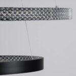 kelvo® DIAMOND KLV-101-0235 Κρεμαστό Φωτιστικό Οροφής LED 75W 7500lm 360° AC 220-240V IP20 Ρυθμιζόμενο Λευκό CCT με Χειριστήριο από 2700K έως 6000K Dimmable – Lumileds SMD Chip – Μαύρο Ματ – Μ60 x Π60 x Υ40cm – 3 Χρόνια Εγγύηση
