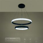 kelvo® DIAMOND KLV-101-0235-V2 Κρεμαστό Φωτιστικό Οροφής LED 75W 7500lm 360° AC 220-240V IP20 Ρυθμιζόμενο Λευκό CCT με Χειριστήριο από 2700K έως 6000K Dimmable – Lumileds SMD Chip – Μαύρο Ματ – Μ60 x Π60 x Υ40cm – 3 Χρόνια Εγγύηση