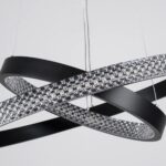 kelvo® DIAMOND KLV-101-0235-V2 Κρεμαστό Φωτιστικό Οροφής LED 75W 7500lm 360° AC 220-240V IP20 Ρυθμιζόμενο Λευκό CCT με Χειριστήριο από 2700K έως 6000K Dimmable – Lumileds SMD Chip – Μαύρο Ματ – Μ60 x Π60 x Υ40cm – 3 Χρόνια Εγγύηση
