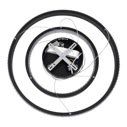 kelvo® DIAMOND KLV-101-0235-V2 Κρεμαστό Φωτιστικό Οροφής LED 75W 7500lm 360° AC 220-240V IP20 Ρυθμιζόμενο Λευκό CCT με Χειριστήριο από 2700K έως 6000K Dimmable – Lumileds SMD Chip – Μαύρο Ματ – Μ60 x Π60 x Υ40cm – 3 Χρόνια Εγγύηση