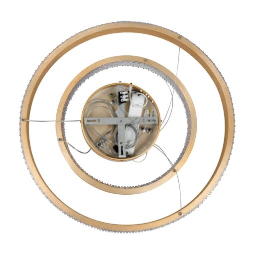 kelvo® DIAMOND KLV-101-0236 Κρεμαστό Φωτιστικό Οροφής LED 75W 7500lm 360° AC 220-240V IP20 Ρυθμιζόμενο Λευκό CCT με Χειριστήριο από 2700K έως 6000K Dimmable – Lumileds SMD Chip – Χρυσό Πλατίνα – Μ60 x Π60 x Υ40cm – 3 Χρόνια Εγγύηση