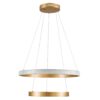 kelvo® DIAMOND KLV-101-0236-V2 Κρεμαστό Φωτιστικό Οροφής LED 75W 7500lm 360° AC 220-240V IP20 Ρυθμιζόμενο Λευκό CCT με Χειριστήριο από 2700K έως 6000K Dimmable – Lumileds SMD Chip – Χρυσό Πλατίνα – Μ60 x Π60 x Υ40cm – 3 Χρόνια Εγγύηση