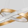 kelvo® DIAMOND KLV-101-0236-V2 Κρεμαστό Φωτιστικό Οροφής LED 75W 7500lm 360° AC 220-240V IP20 Ρυθμιζόμενο Λευκό CCT με Χειριστήριο από 2700K έως 6000K Dimmable – Lumileds SMD Chip – Χρυσό Πλατίνα – Μ60 x Π60 x Υ40cm – 3 Χρόνια Εγγύηση