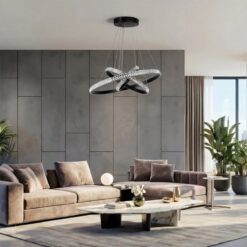 kelvo® DIAMOND KLV-101-0237-V2 Κρεμαστό Φωτιστικό Οροφής LED 100W 10000lm 180° AC 220-240V IP20 Ρυθμιζόμενο Λευκό CCT με Χειριστήριο από 2700K έως 6000K Dimmable – Lumileds SMD Chip – Μαύρο Ματ – Μ60 x Π60 x Υ60cm – 3 Χρόνια Εγγύηση